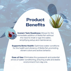 Activ Betta Water beneficial trace elements support vibrant colors and thriving habitats.