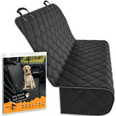 Active Pets backseat cover front view protecting seats from mud and fur during car trips.