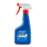 ADAMS Plus Flea & Tick Spray bottle pour shows quick-dry, unscented application.