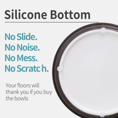 Addggo non-slip base keeps the bowl steady during meals.