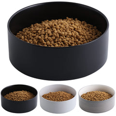 Addogyy black dog bowl ceramic large capacity for mess-free feeding