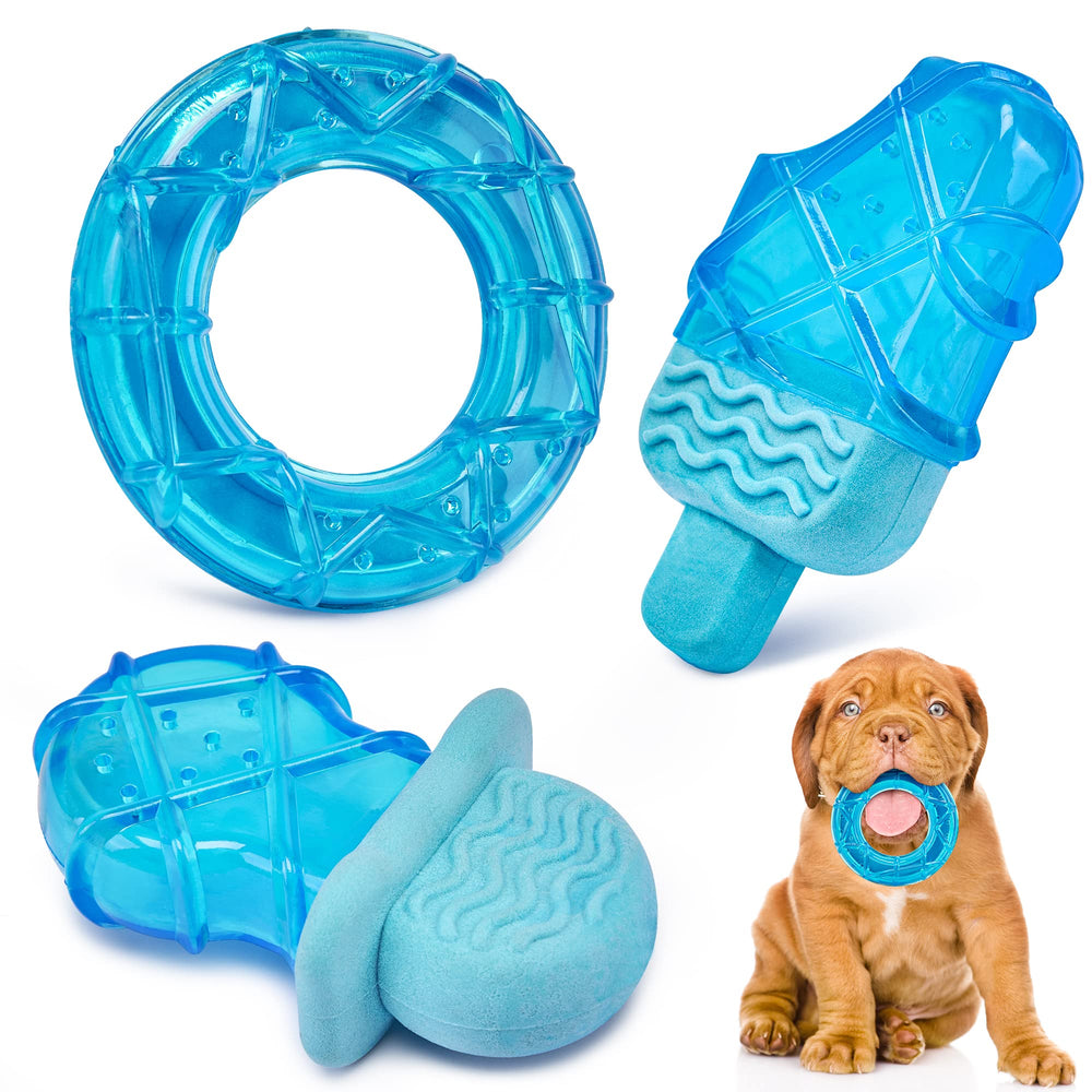 ADDPETS 3-pack puppy teething toys freezables with cooling relief for teething pups.