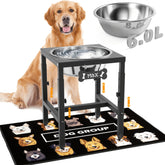 ADENGL 1.6-gallon elevated dog water bowl with sturdy stand for large breeds.