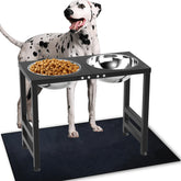 ADENGL metal elevated dog bowls stand offers 17-inch height for comfortable feeding posture.