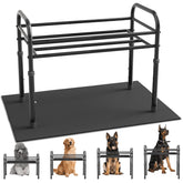 ADENGL raised dog bowl stand with table-frame design, built for durable indoor use.