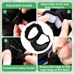 Adhafera harness adjustment system ensures snug fit during training