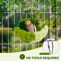 Admaison hanging nest installation shows tool-free setup with included hardware.