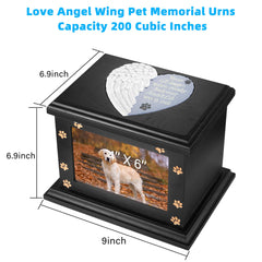 ADMLC pet memorial urn front photo slot preserves memories beautifully.