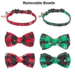 ADOGGYGO cat collar with bell in holiday design helps locate your cat