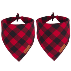 ADOGGYGO Christmas bandana 2-pack on dog for festive photo moments