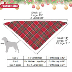 ADOGGYGO green plaid dog bandana on a medium-large dog during celebration.