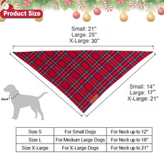 ADOGGYGO dog bandana size guide shown on model for accurate fit