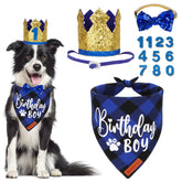 ADOGGYGO dog birthday hat with numbers for festive photo moments