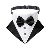 ADOGGYGO formal dog tuxedo bandana creates a wedding-ready, elegant look for your pet.