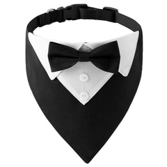 ADOGGYGO formal dog tuxedo with bow tie for wedding-ready photos