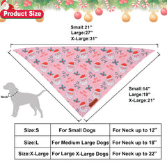 ADOGGYGO Pink Christmas dog scarf collection for versatile seasonal styling.