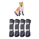 Adorepaw dog rain boots four-pack provide waterproof paw protection in wet weather