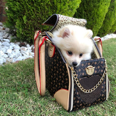 Adriene's Choice pet carrier interior with soft padding offers cozy resting for small pets.