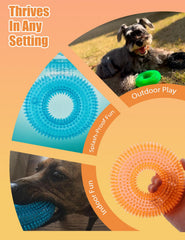 ADUCK donut ring toy squeaker feature highlighted for interactive play