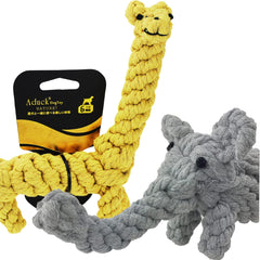 ADUCK elephant rope toy for teeth cleaning during puppy play and training