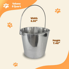 Advance PET Products lightweight 6qt bucket easy to lift during trips.
