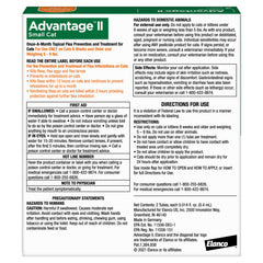 Advantage II Small Cat base-of-skull spot-on application for easy monthly dosing.