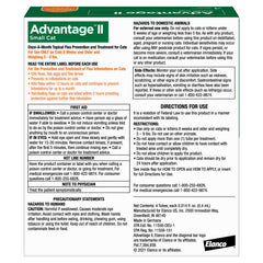 Advantage II Small Cat neck-base-of-skull spot-on application for precise placement.