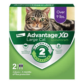 Advantage XD packaging for large-cat flea treatment showing easy at-home use.