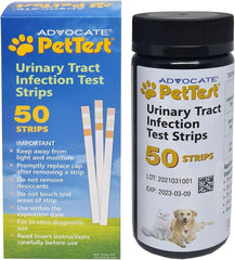 Advocate PetTest UTI Strip bottle with color chart for at-home infection screening