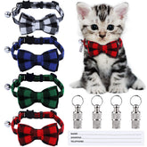 ADXCO plaid cat collars pack overview shows four stylish safe options for everyday wear