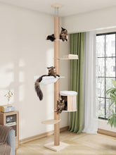 Aechonow cat-tree-large-condo-cave offers a roomy hideaway for big cats lounging.