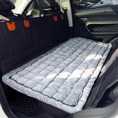 AEEISHOMEREFORM backseat bed mat in grey offers cozy travel comfort for dogs