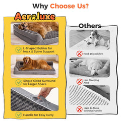 Aeroluxe XL bed laid out in a 42x30x7.5 inch footprint for large dogs
