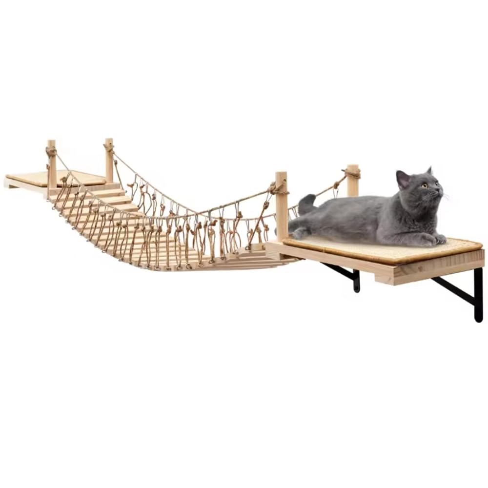 AFATI wall-mounted cat bridge long enables elevated exploration and safe lounging.