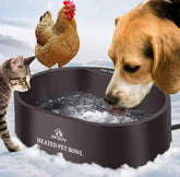 AFDUV heated water bowl outdoor 3-7L shows generous capacity for pets in cold weather