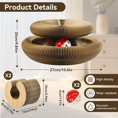 Affiuya 2pcs kitty toy ball track assembly offers modular, interactive play.
