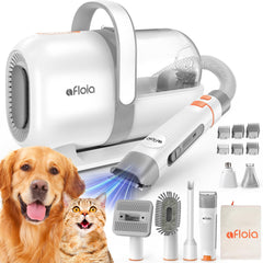 Afloia 6-in-1 dog grooming kit system overview for at-home grooming convenience.