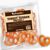 A Freschi srl afreschi-srl-turkey-tendons-pack-8oz shows a protein-rich dog chew.