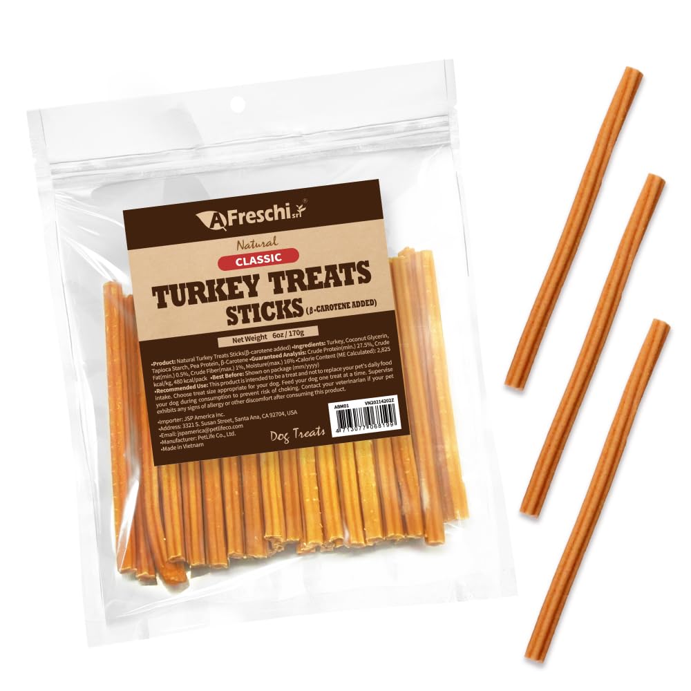 Afreschi Turkey β-Carotene Stick packaging highlights USA-sourced turkey protein