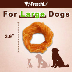 AFreschi Turkey Tendons chew texture close-up highlighting chewy, long-lasting chew.