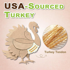 A Freschi turkey tendons resealable bag image illustrates easy portioning and freshness.