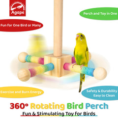Agape bird toy cotton rope grip close-up for secure handling during play