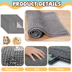 Agolctry guinea pig liner non-slip back helps prevent shifting in cages.