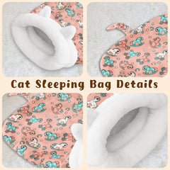 agoname Cat Winter Sleeping Bag soft PP cotton surface feels cozy