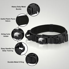 AGPETS Heavy-duty 1000D nylon dog collar withstands rugged adventures.