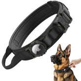AGPETS Tactical AirTag dog collar holder keeps AirTag secure during daily walks.