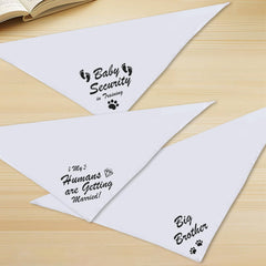 Agroon blank bandana shows multiple sizes, ideal for a snug fit on varied dogs and cats.