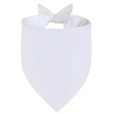 Agroon blank bandana white xlarge on puppy, perfect for DIY customization and photo props.