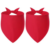 Agroon blank dog bandanas red 2pcs for DIY patterns and stylish daily wear