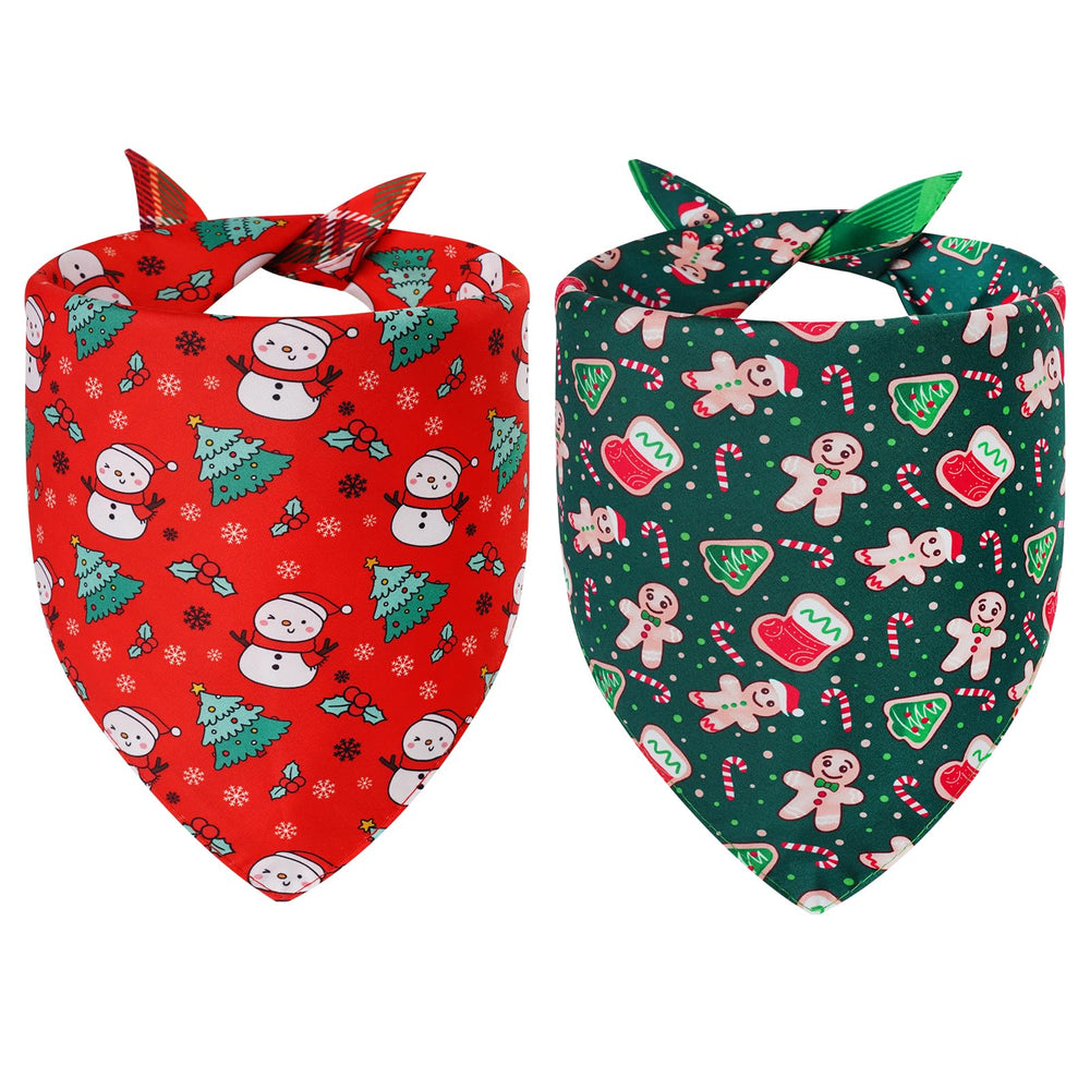 Agroon Christmas dog bandana small front-view for festive holiday style.